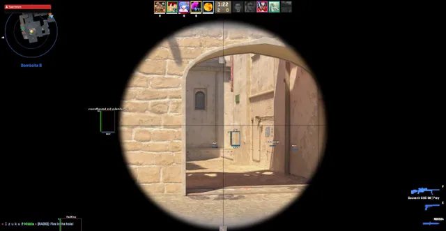CS2 gameplay with player overlay for software comparison